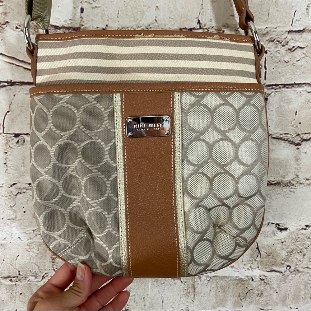 Nine West shoulder adjustable tan mini bag - Picture 1 of 7
